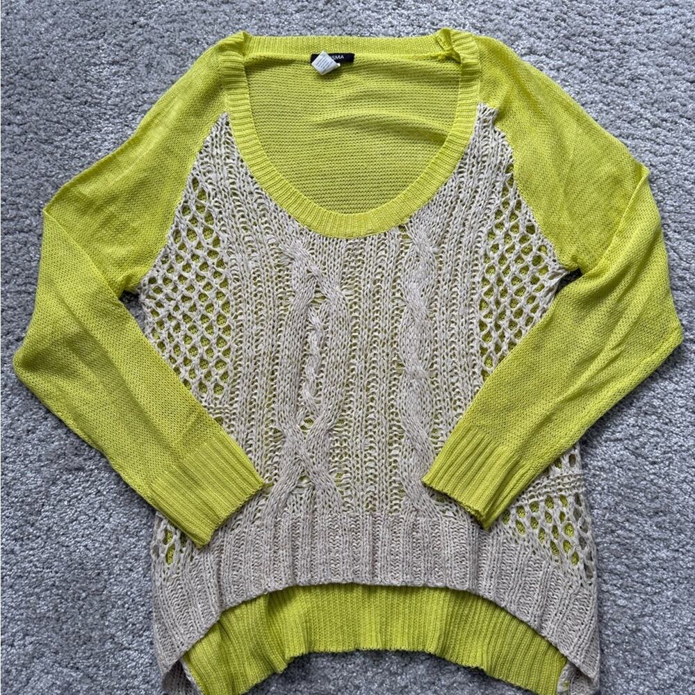 Kerisma Yellow and Beige Knit Sweater